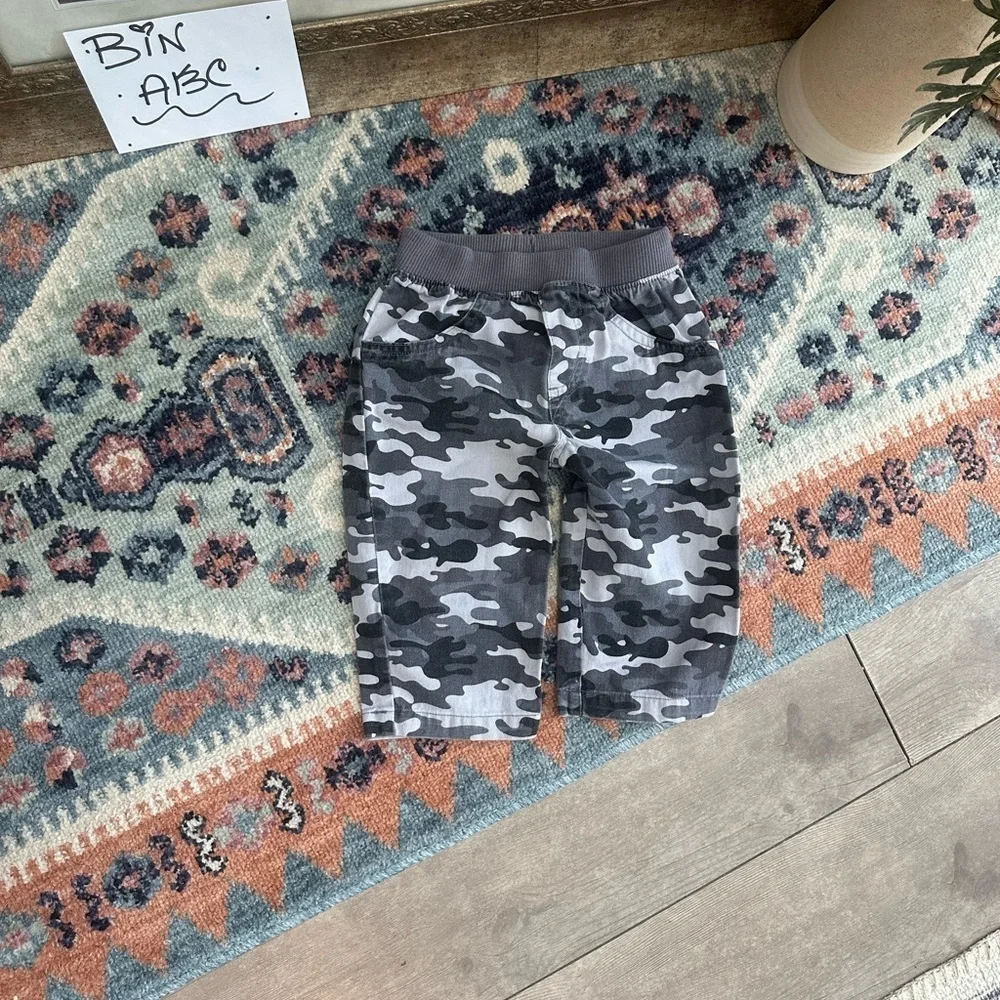 Y2K Garanimals Gray Camouflage Pants Like New Size 12 Months Baby Boy